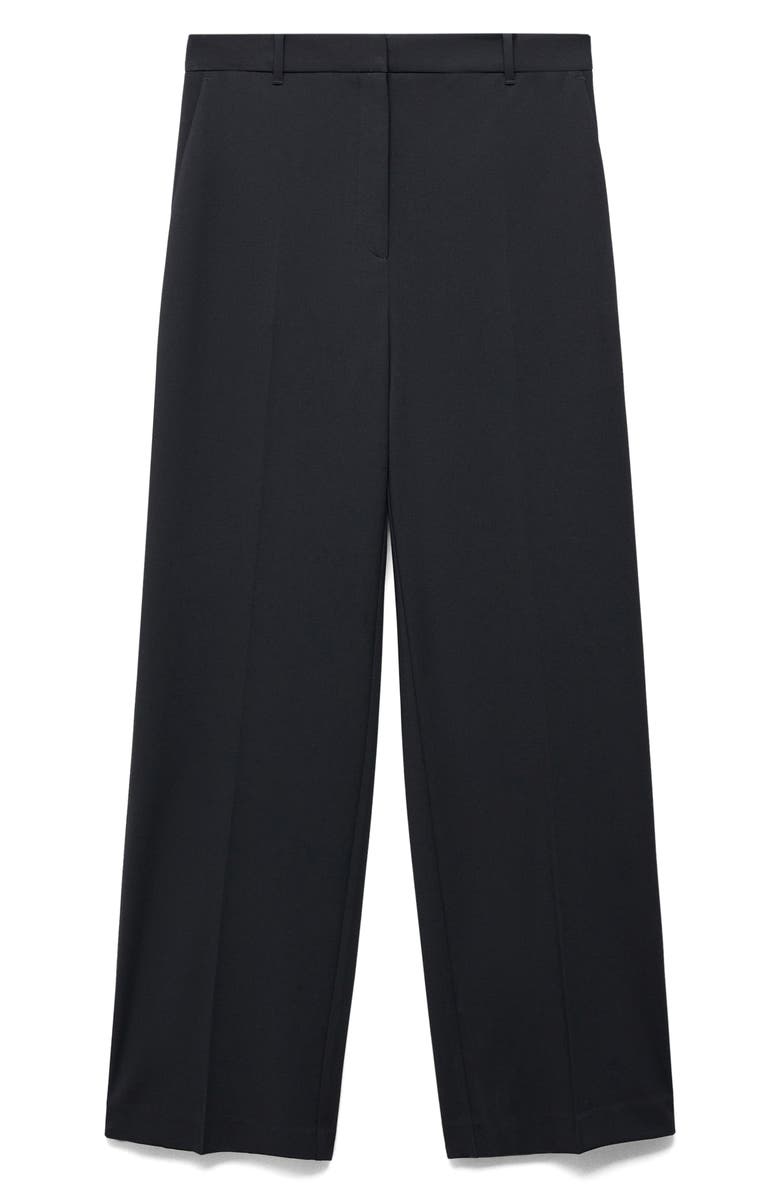 MANGO Wide Leg Flat Front Pants, Alternate, color,