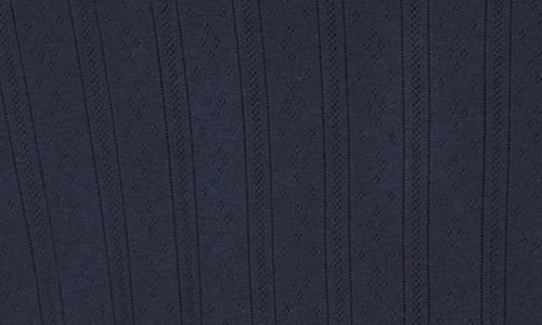 Splendid Como Pointelle T-shirt In Navy