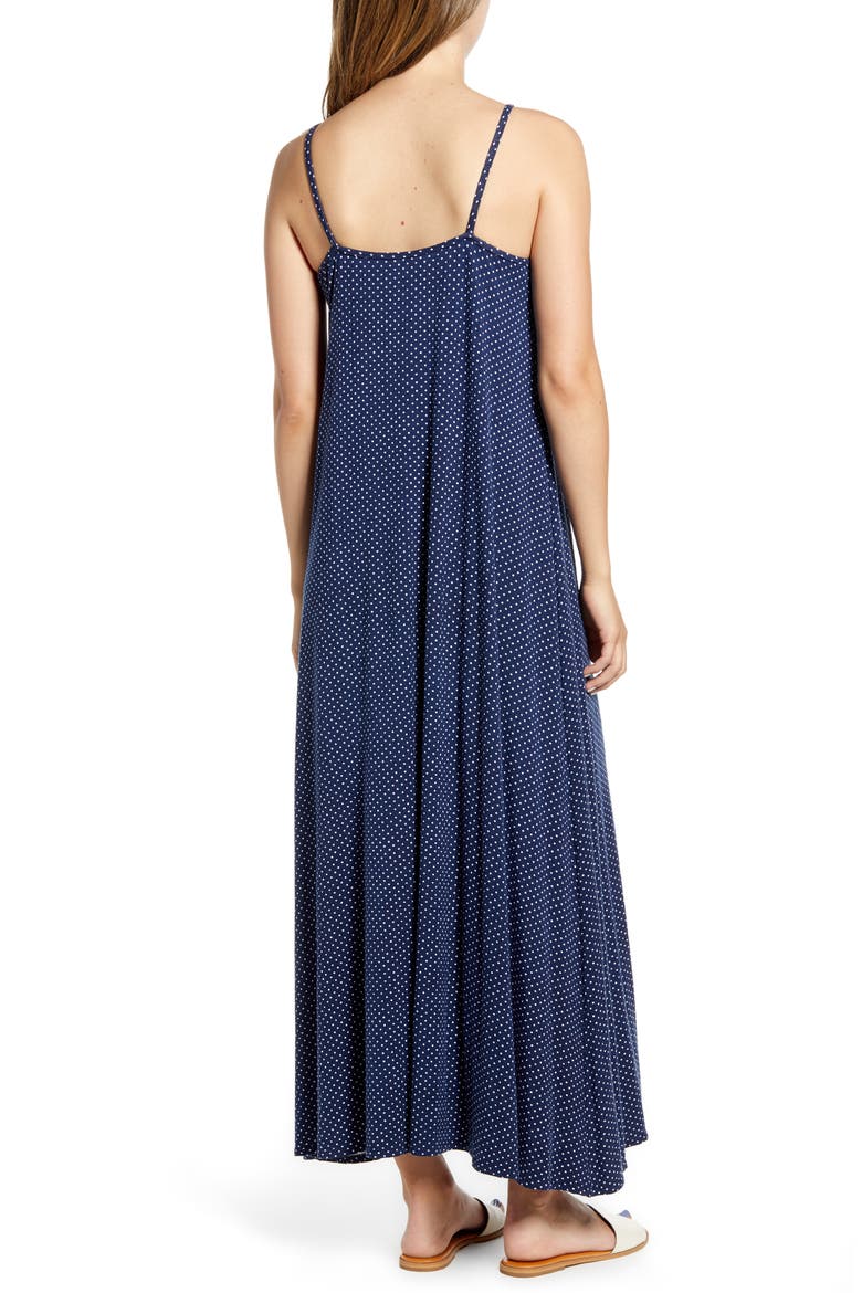 Maxi Slipdress, Alternate, color, NAVY/ IVORY