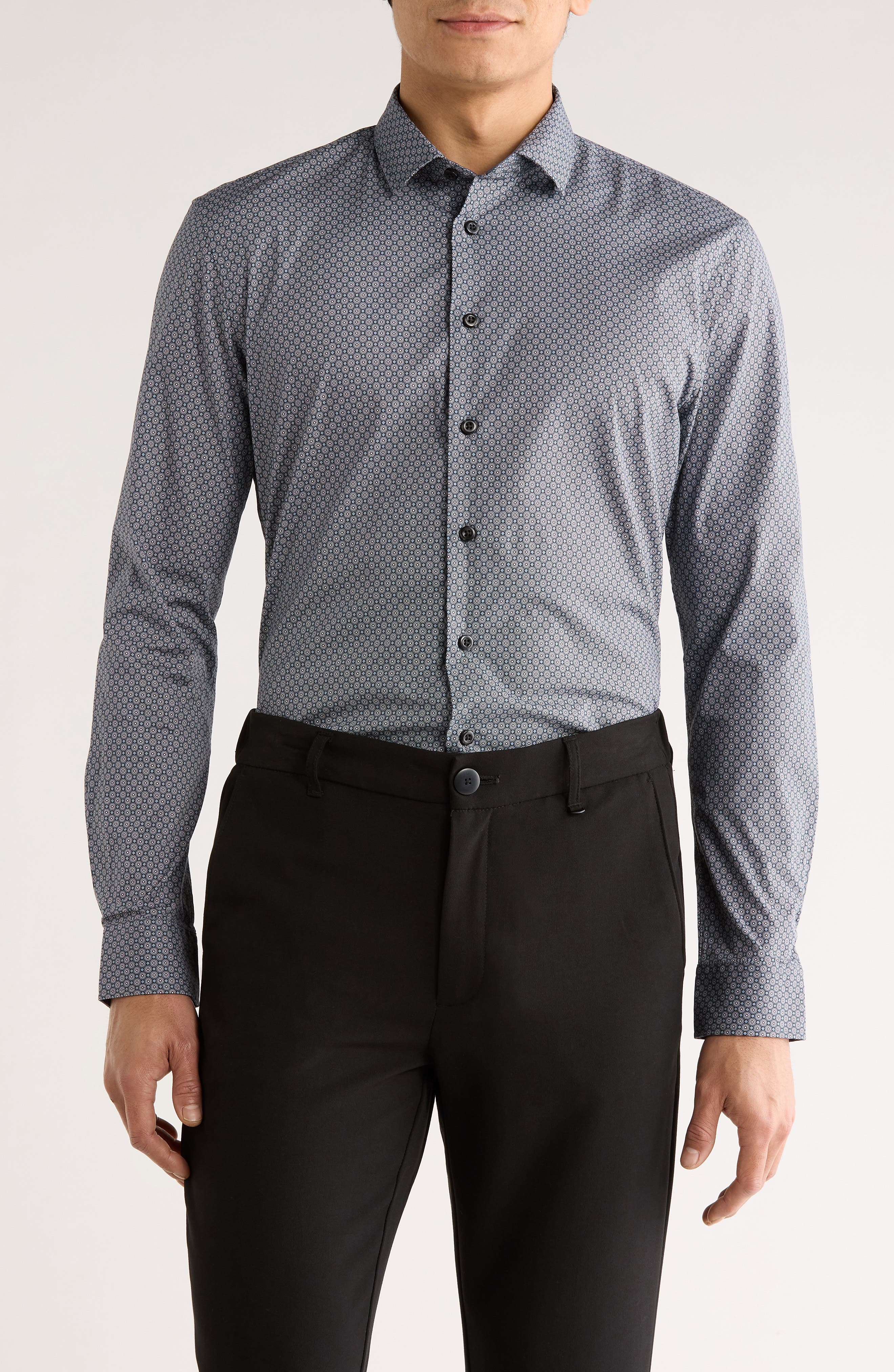 SOUL OF LONDON Stretch Cotton Sport Shirt