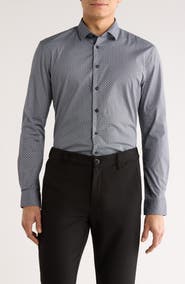 SOUL OF LONDON Stretch Cotton Sport Shirt