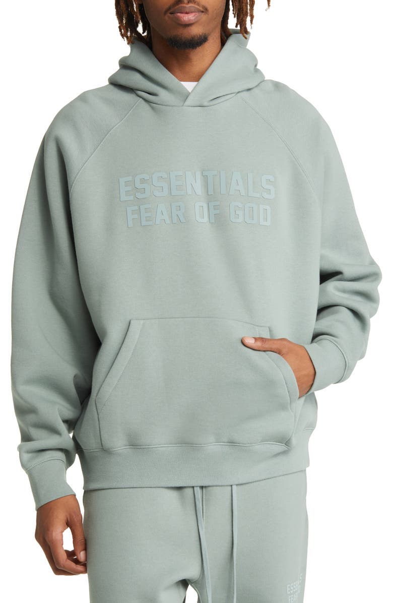 Fear of God Essentials Logo Fleece Hoodie, Main, color, 