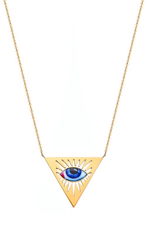 Lito Isida Petite Pendant Necklace In Blue