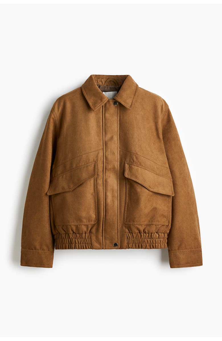H&M Napped Jacket, Main, color, Dark Beige