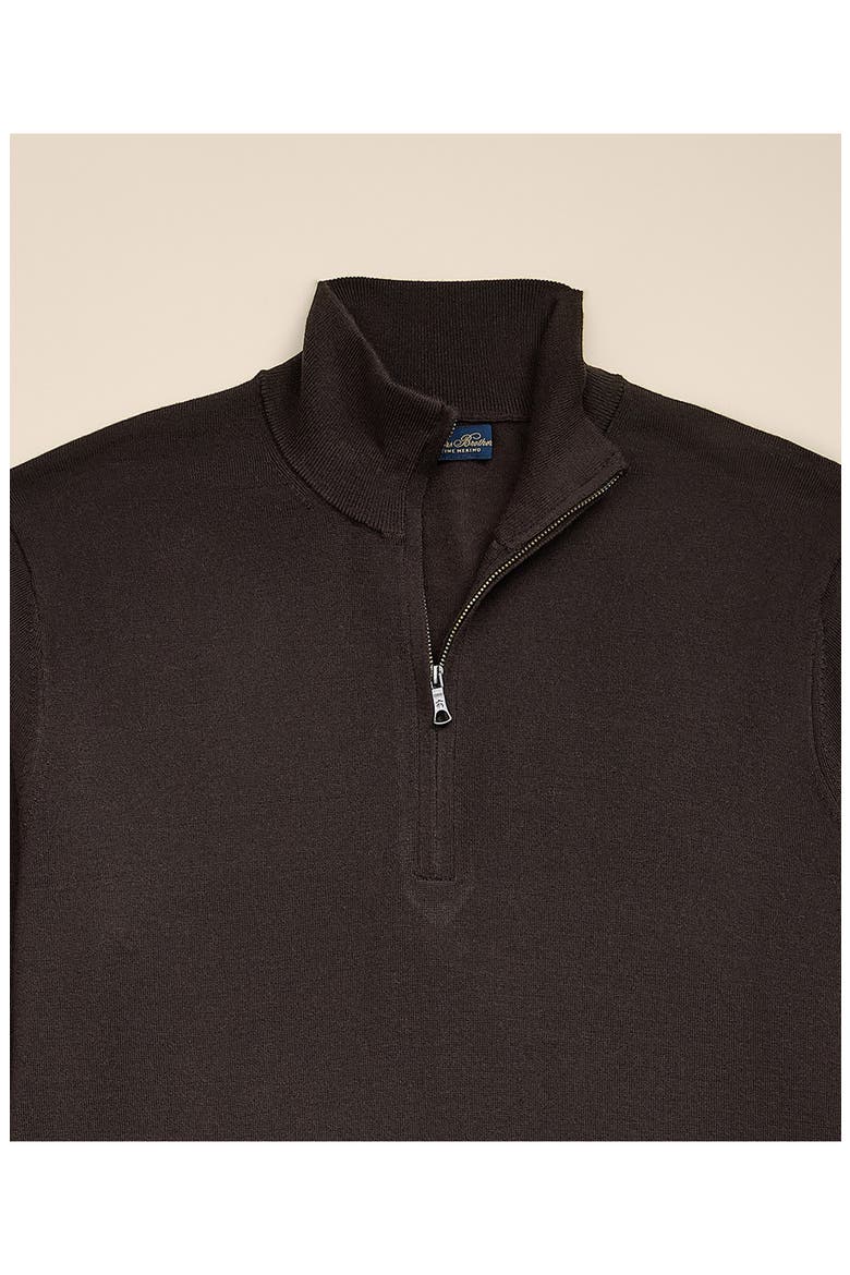 Ultimate Merino Wool Quarter-Zip Sweater, Alternate, color, DK BROWN MEL