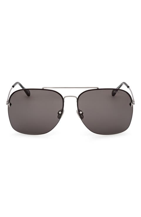 Mackenzie 64mm Oversize Pilot Sunglasses