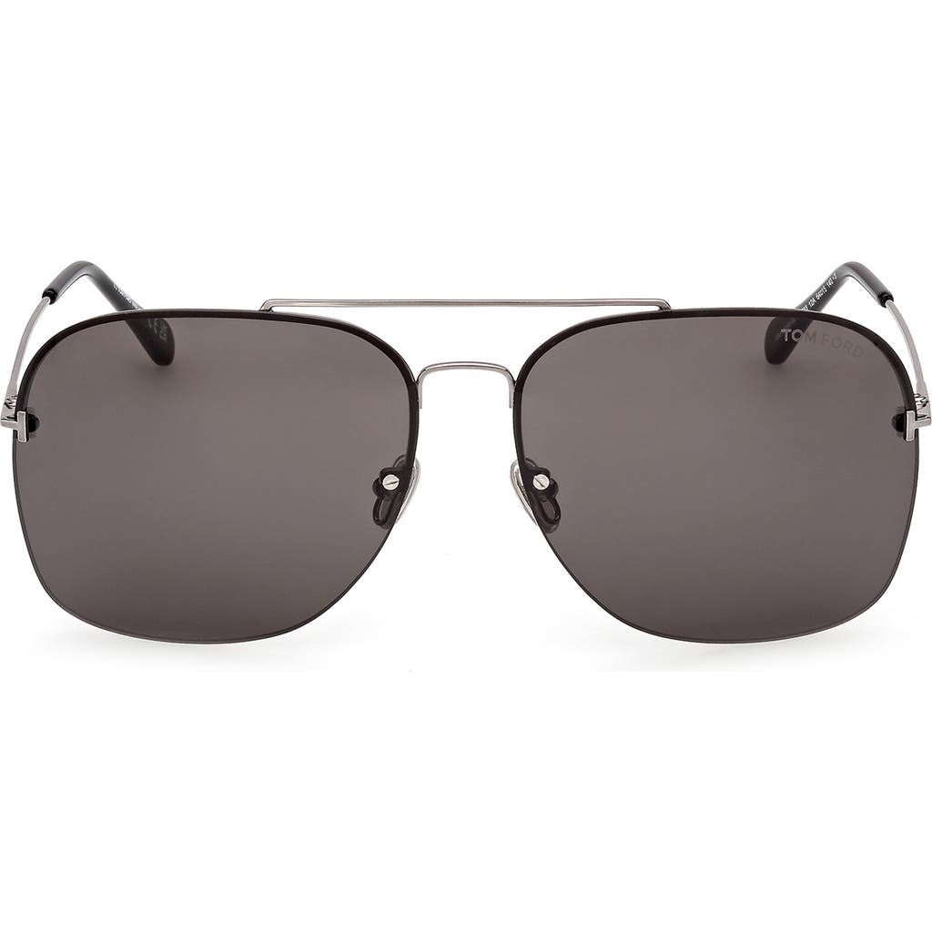 Tom Ford Mackenzie 64mm Oversize Pilot Sunglasses