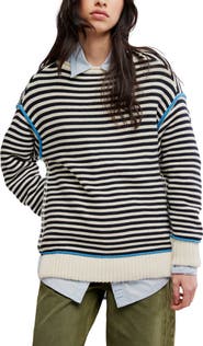 Free People We The Free Stripe Cotton Sweater