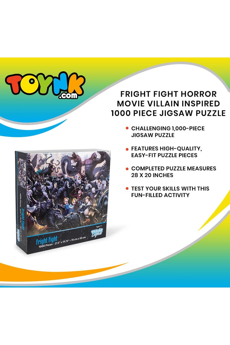 Fright Fight Horror Movie Villain Inspired 1000 Piece Jigsaw Puzzle, Alternate, color, Multi-Color