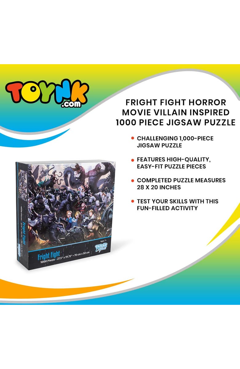 Toynk Fright Fight Horror Movie Villain Inspired 1000 Piece Jigsaw Puzzle, Alternate, color, Multi-Color