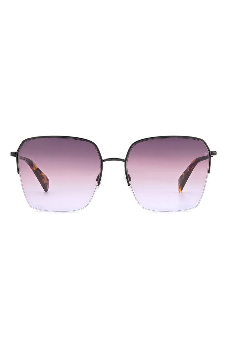 rag & bone 58mm Square Sunglasses, Main, color, 