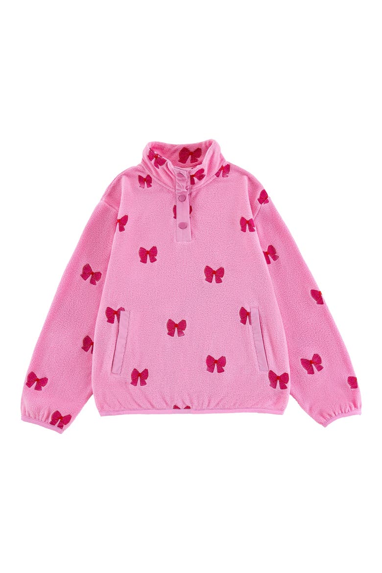 Kids' Embroidered Bow Polar Fleece Pullover, Main, color, LOVELY BOW