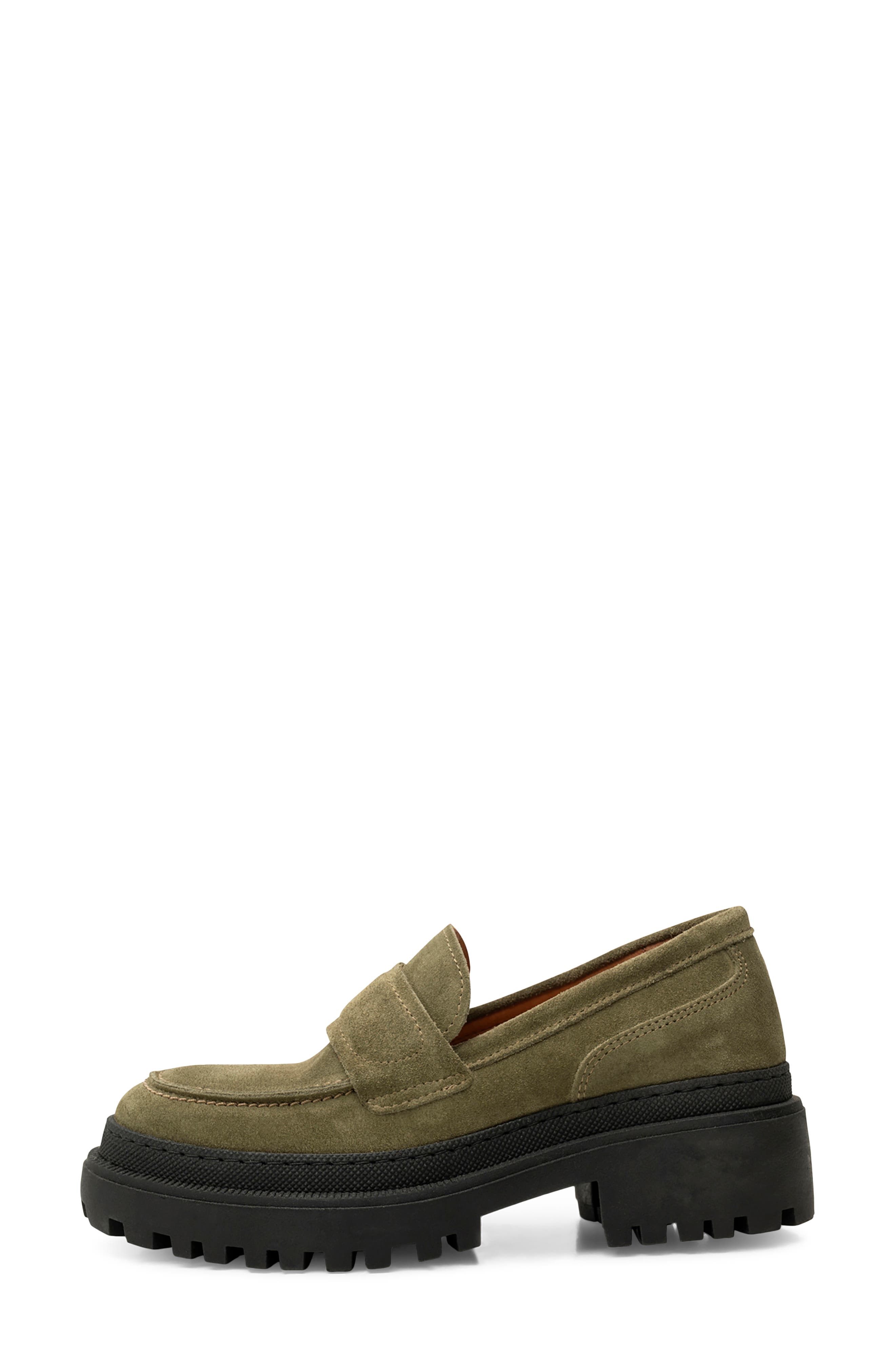 Iona Suede Saddle Loafer, Alternate, color, 916 ALGAE