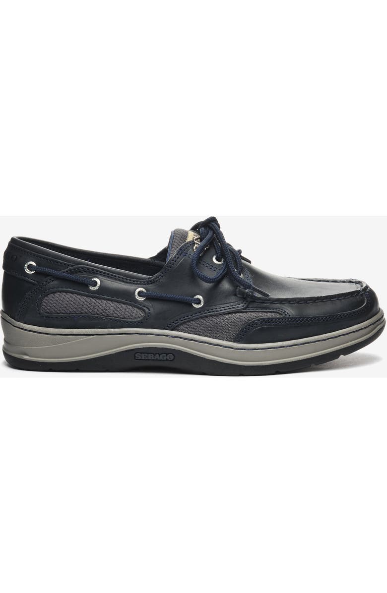 Sebago Clovehitch II Fgl Waxed Boat Shoes, Main, color, Blue Navy-Dk Grey