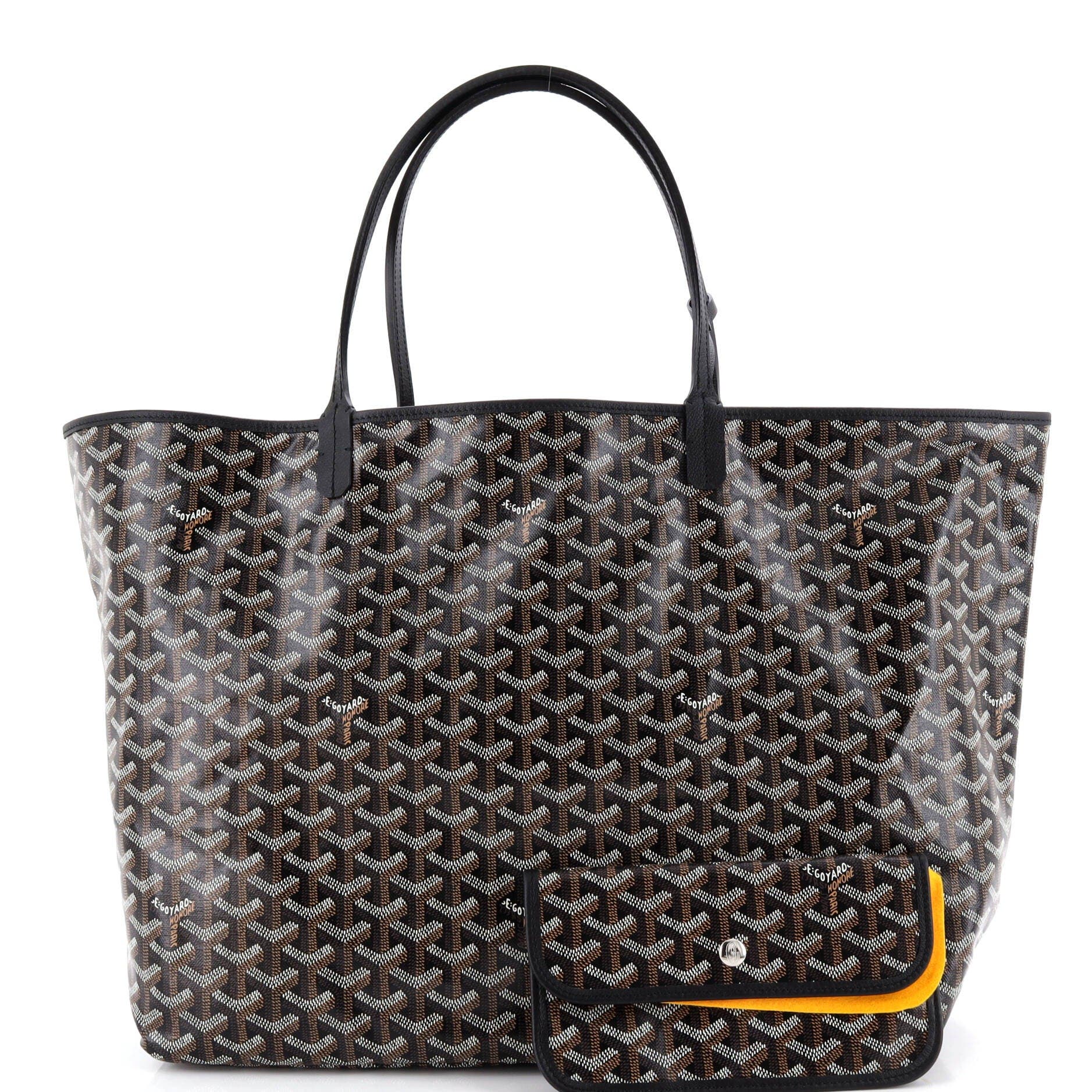 Pre-Owned Goyard Saint Louis Tote Coated Canvas GM, Alternate, color, Black