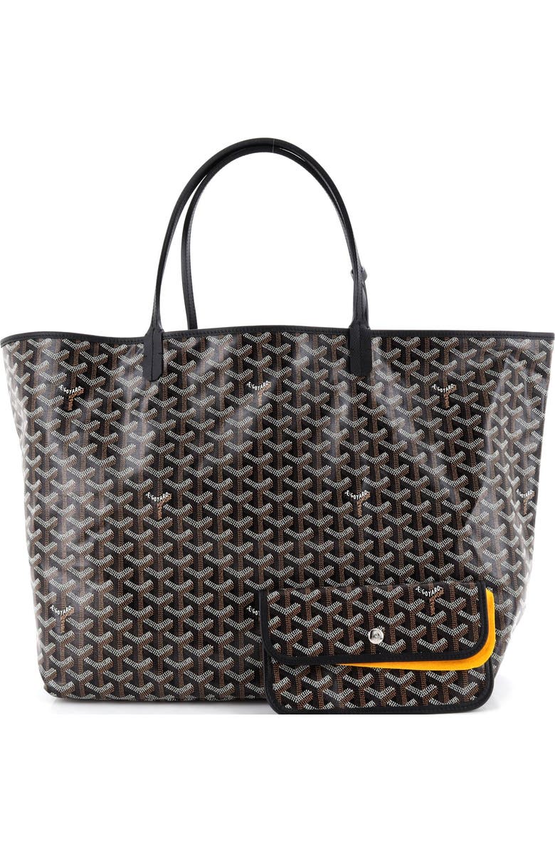 Pre-Owned Goyard Saint Louis Tote Coated Canvas GM, Alternate, color, Black