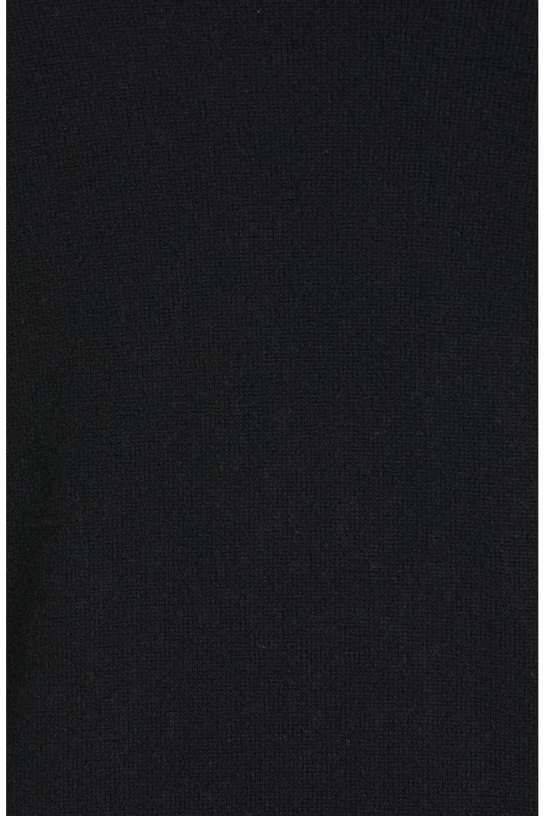 Quarter Zip Cashmere Pullover, Alternate, color, BLACK