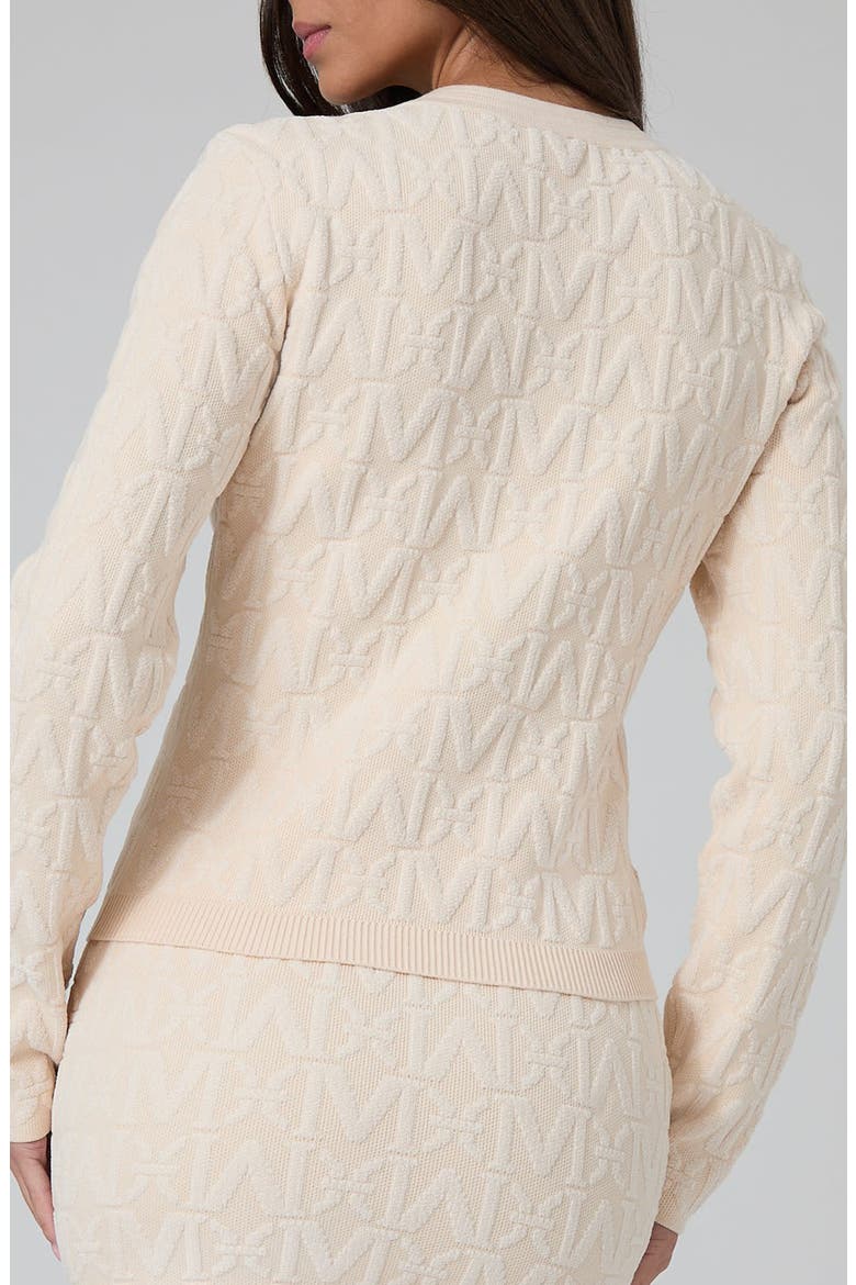 Naliya Logo Zip Cardigan, Alternate, color, OPEN WHITE