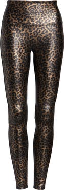 SPANX® Leopard Print Faux Leather Leggings (