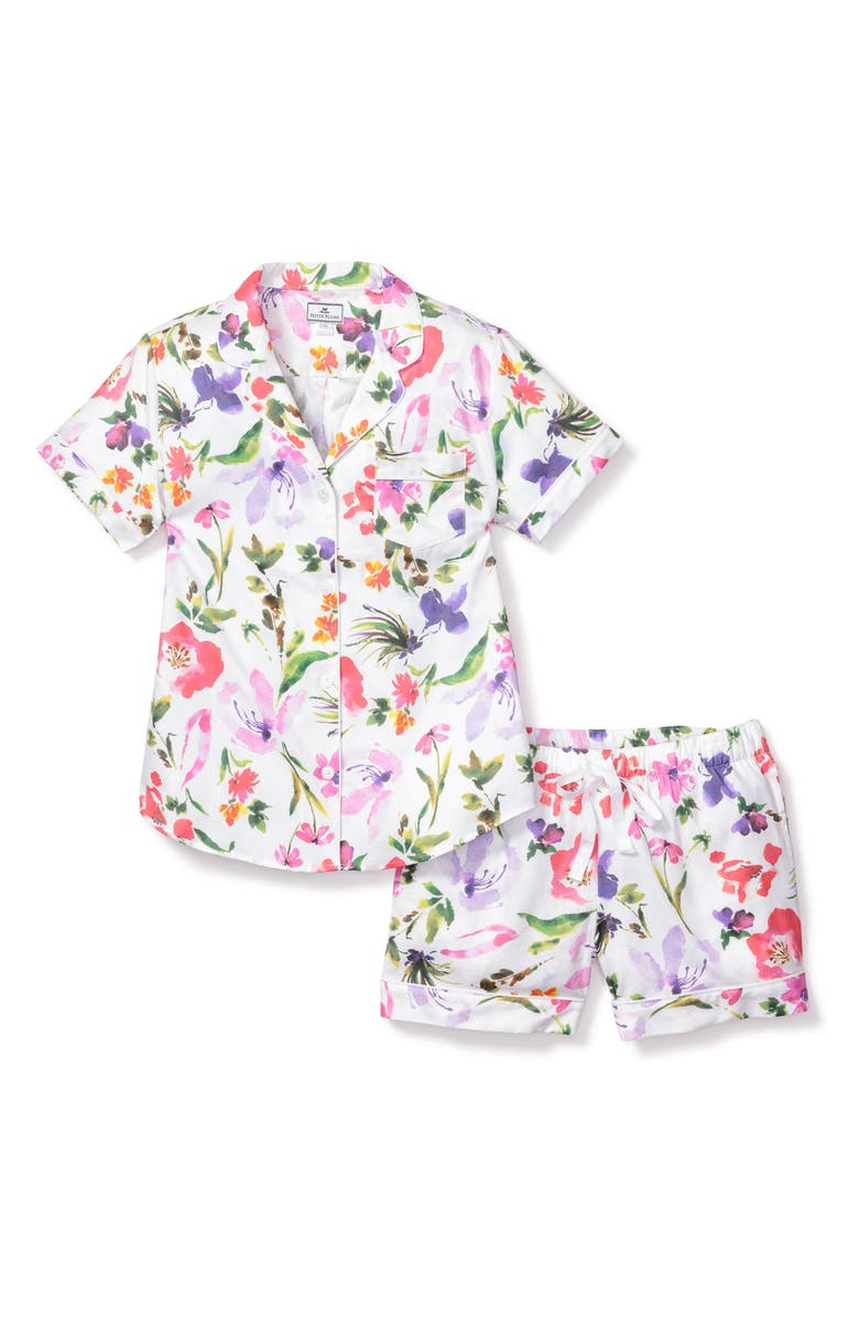 Petite Plume Gardens of Giverny Floral Short Pajamas, Main, color, 