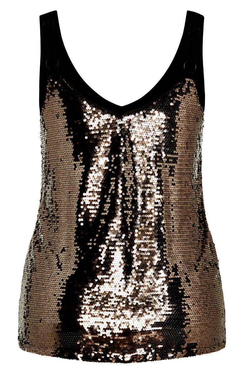 City Chic Razzle Dazzle Sequin Camisole, Alternate, color, Shimmer