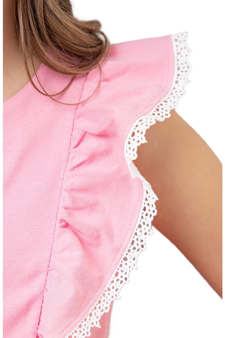 Girls' Organic Sleeveless Knit Pinafore Dress, Kids, Alternate, color, Classic Pink
