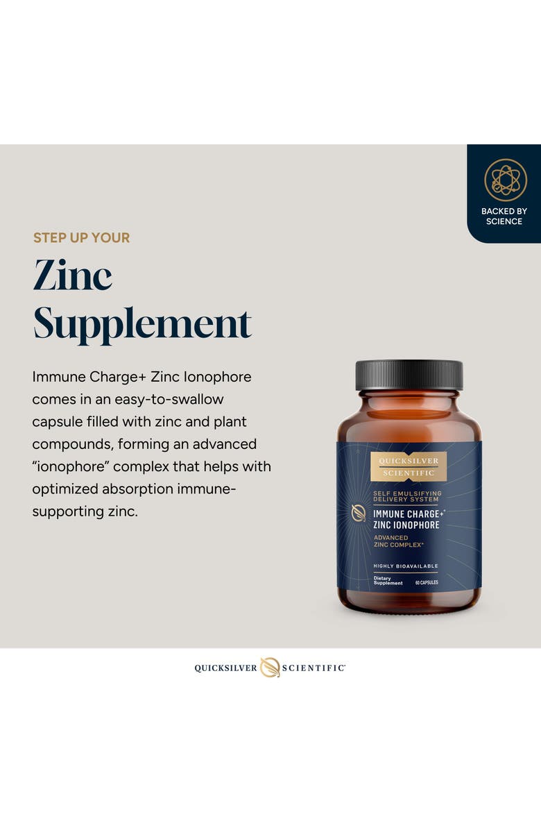 Quicksilver Scientific Immune Charge Zinc Ionophore Quercetin and Luteolin Supplement, Alternate, color, NO COLOR