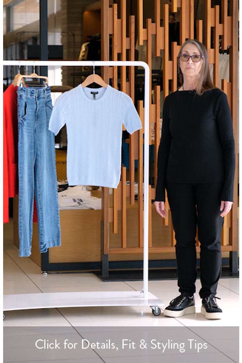 Francesca Pointelle Short Sleeve Merino Wool Sweater video