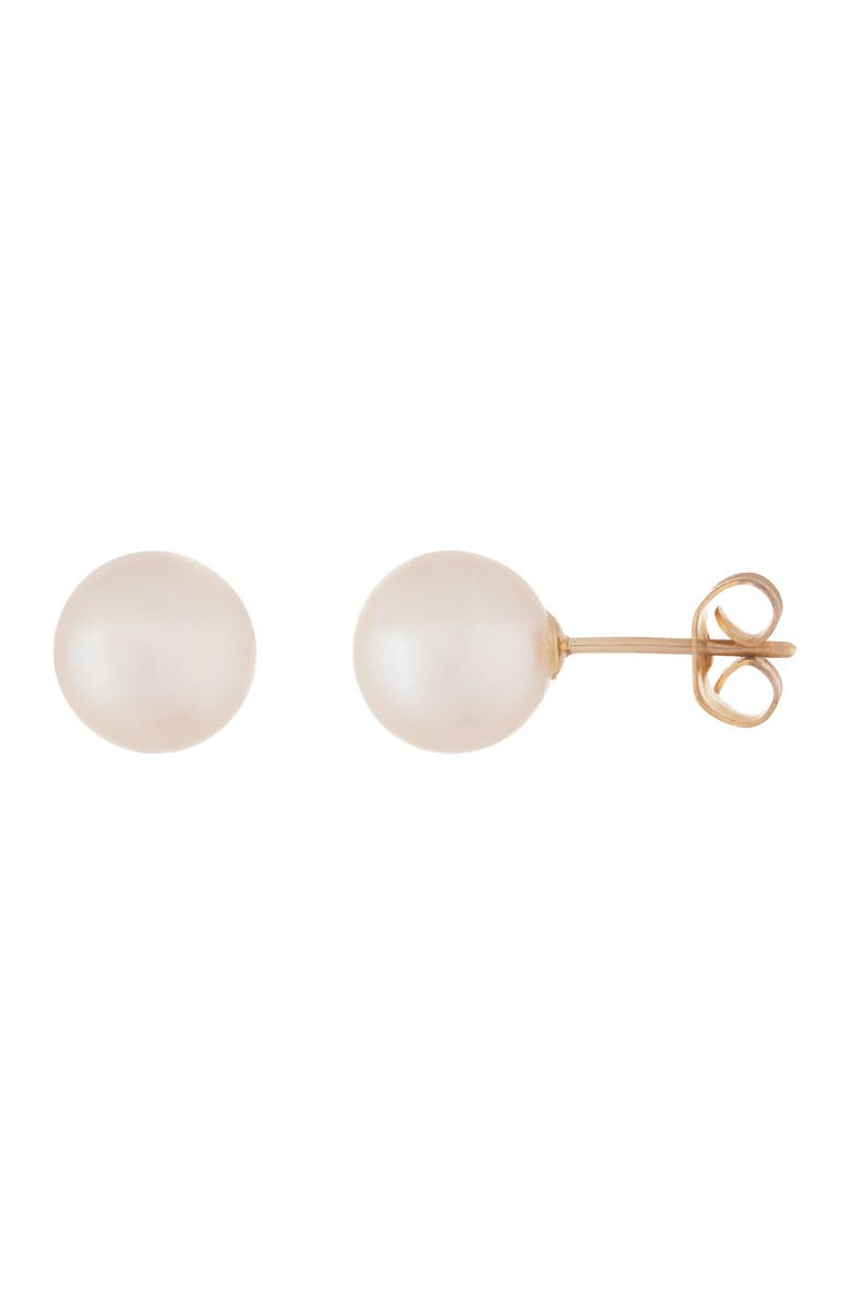 SPLENDID PEARLS 14K Yellow Gold 7-8mm White Cultured Freshwater Pearl Stud Earrings, Alternate, color, 