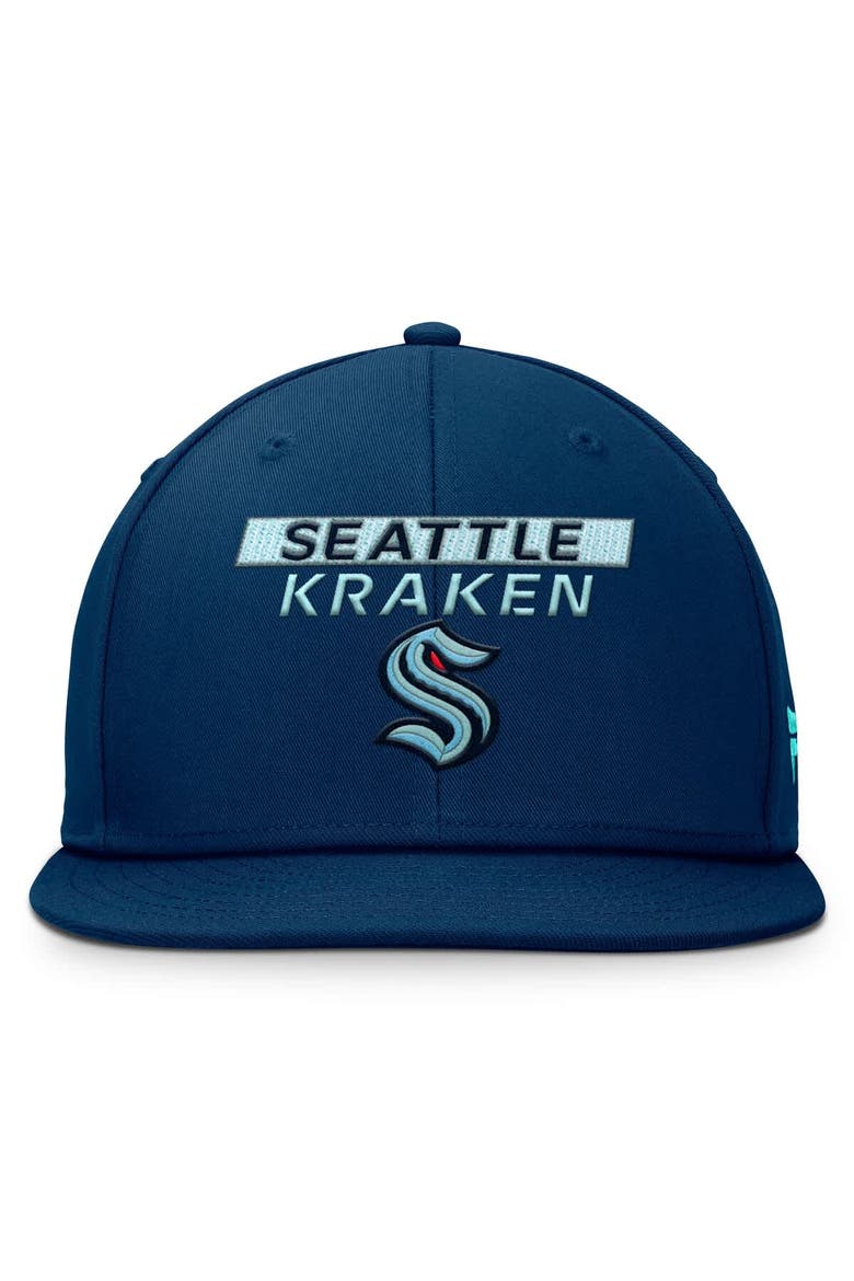 Men's Fanatics Deep Sea Blue Seattle Kraken Authentic Pro Prime Snapback Hat, Alternate, color, Navy