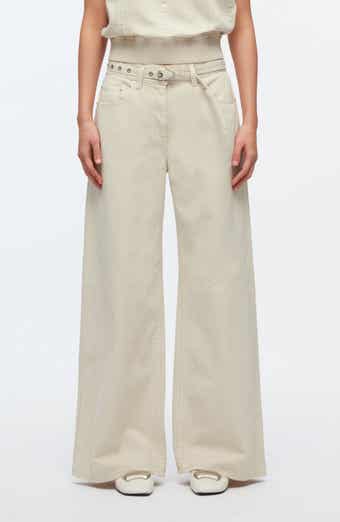 Belted High Waist Wide Leg Jeans