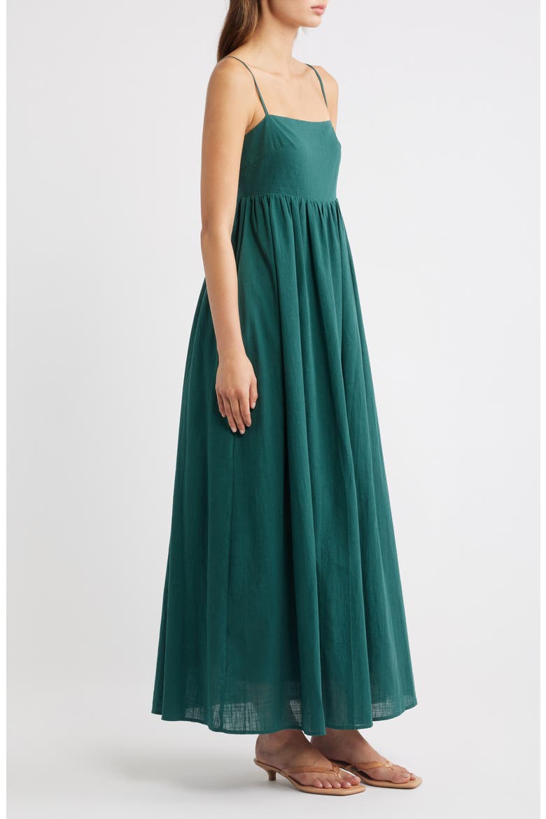 Odessa Cotton Maxi Sundress, Alternate, color, FOREST GREEN