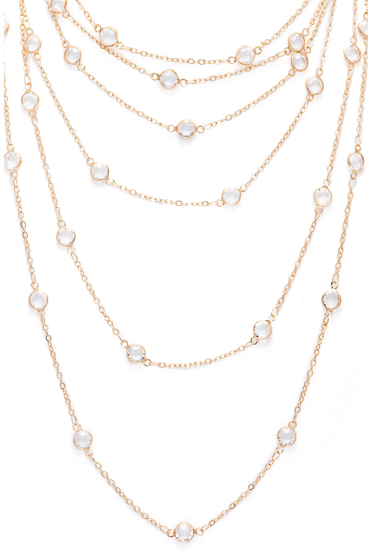 Multilayer Color Guide SAACHI Crystal Glass Multi Layer Necklace (Women) | Nordstromrack