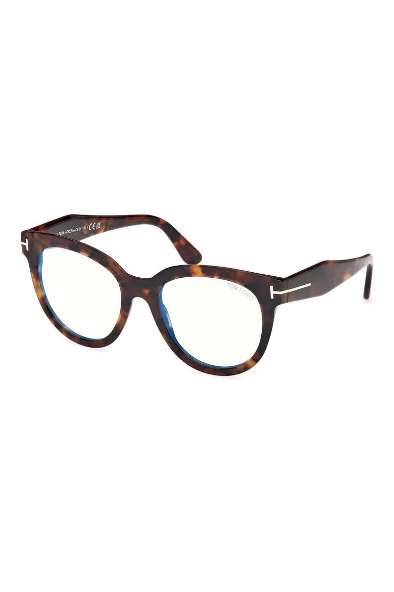 52mm Butterfly Blue Light Blocking Glasses, Alternate, color, HAVANA