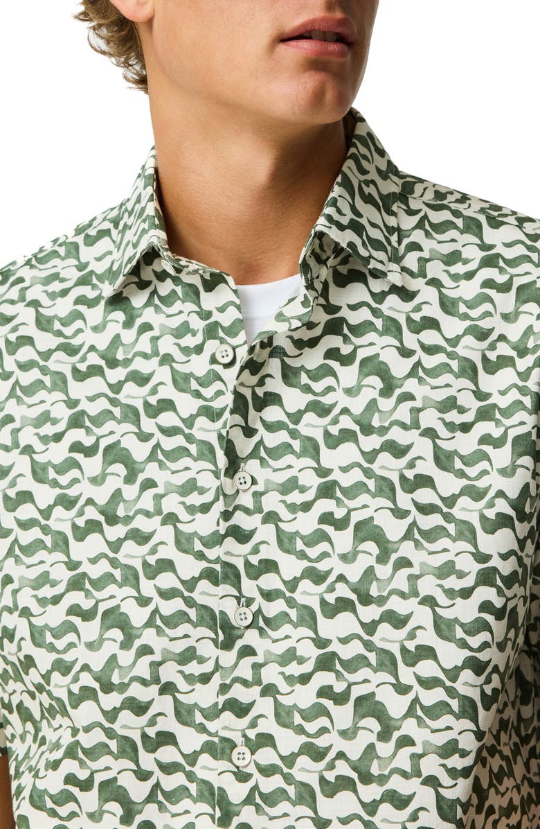 Rodd & Gunn Bendigo Abstract Print Button-Up Shirt, Alternate, color, Kelp