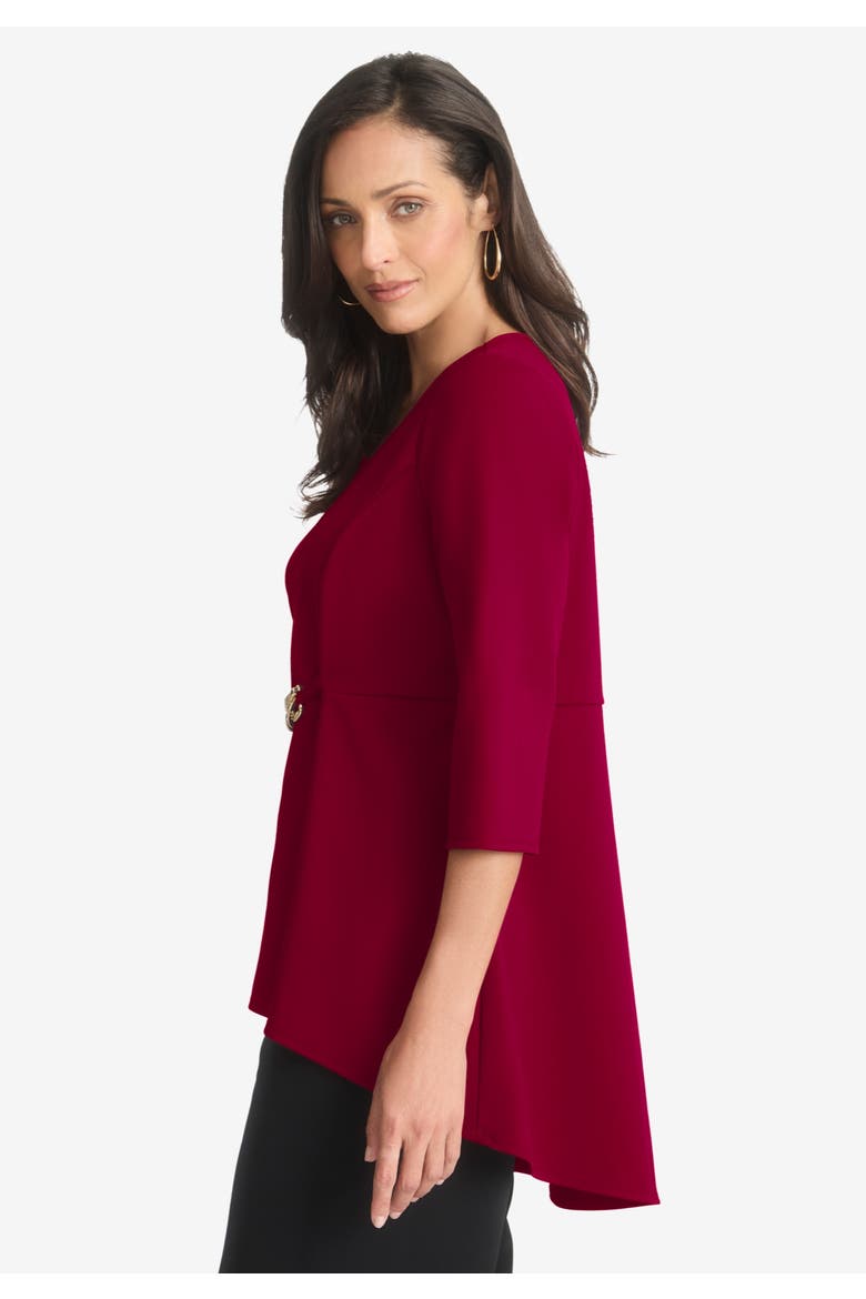 High Low Buckle Tunic, Alternate, color, BLACK