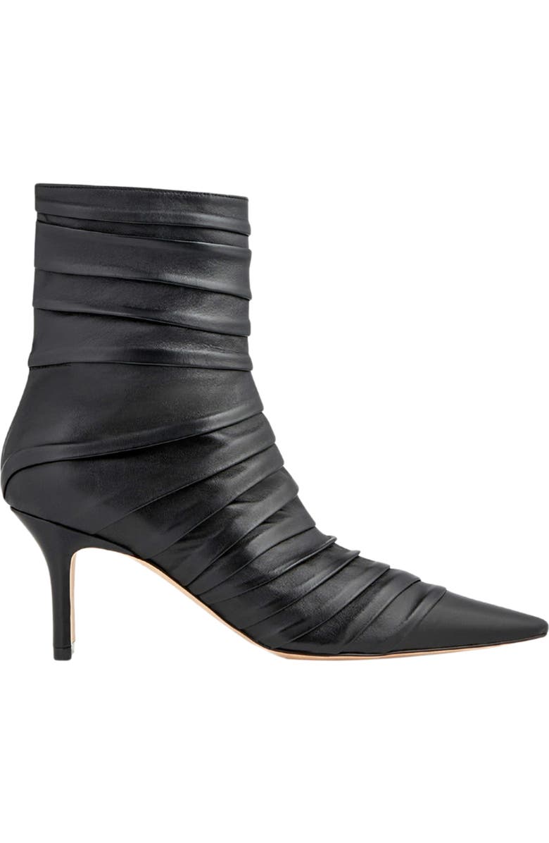 Neil J. Rodgers Plisse Ankle Boot, Main, color, Black Nappa