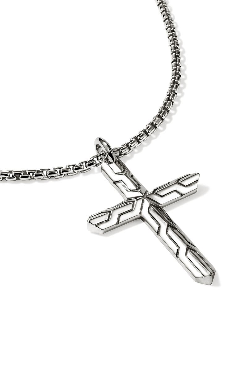 John Hardy Icon 50 Cross Pendant Necklace, Alternate, color, Silver