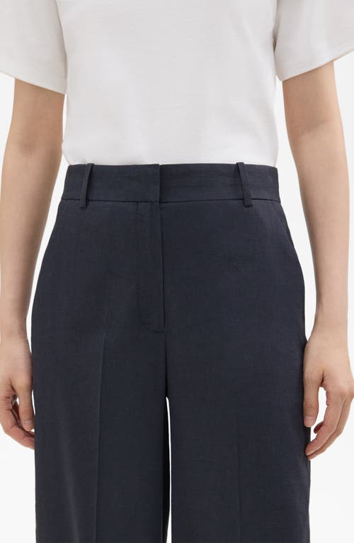 Theory High Waist Wide Leg Trousers In Concord
