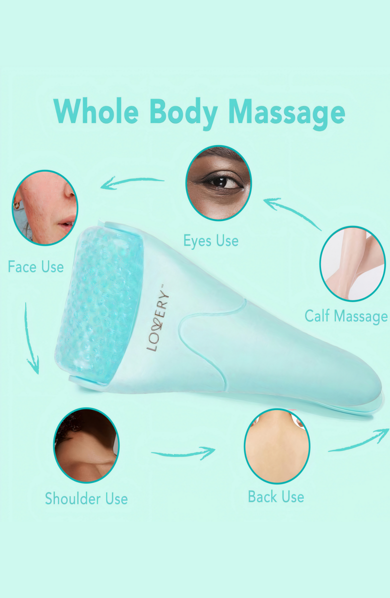 Lovery Gel Bead Face & Body Ice Roller, Refresh, Soothe, and Rejuvenate, Turquoise, Alternate, color,