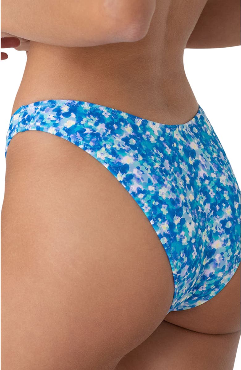 Bright Swimwear Capri Bottom, Alternate, color, Aqua Floral