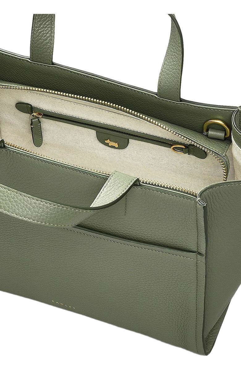 Radley Oak Street Medium Ziptop Satchel Bag, Alternate, color, Olive