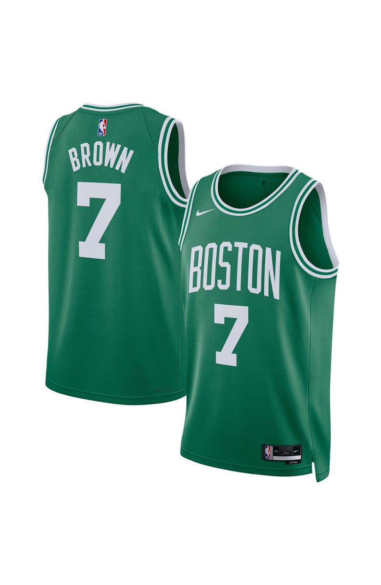 Nike Unisex Nike Jaylen Brown Kelly Green Boston Celtics Swingman Jersey - Icon Edition, Main, color, Kelly Green