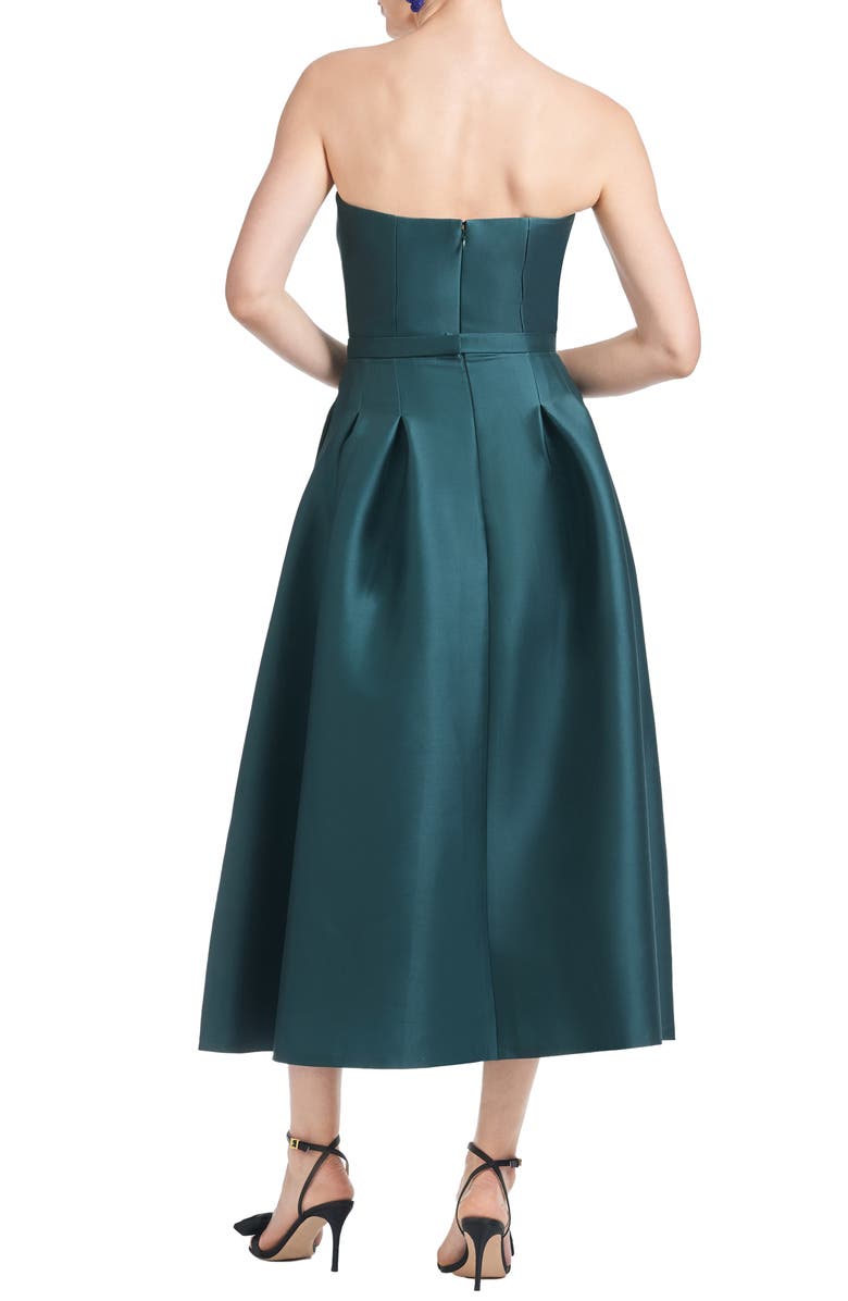 Sachin & Babi Shay Strapless Mikado Midi Cocktail Dress, Alternate, color, 