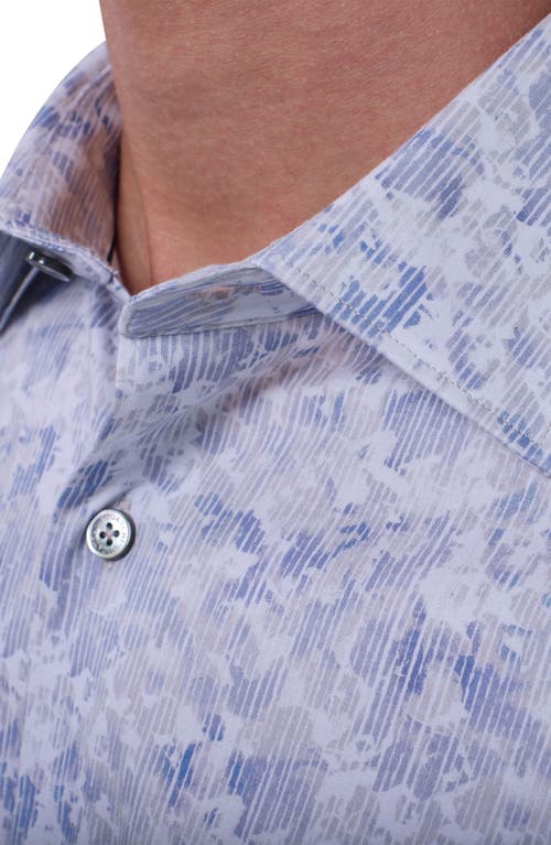 Bugatchi James Ooohcotton® Abstract Print Button-up Shirt In Blue