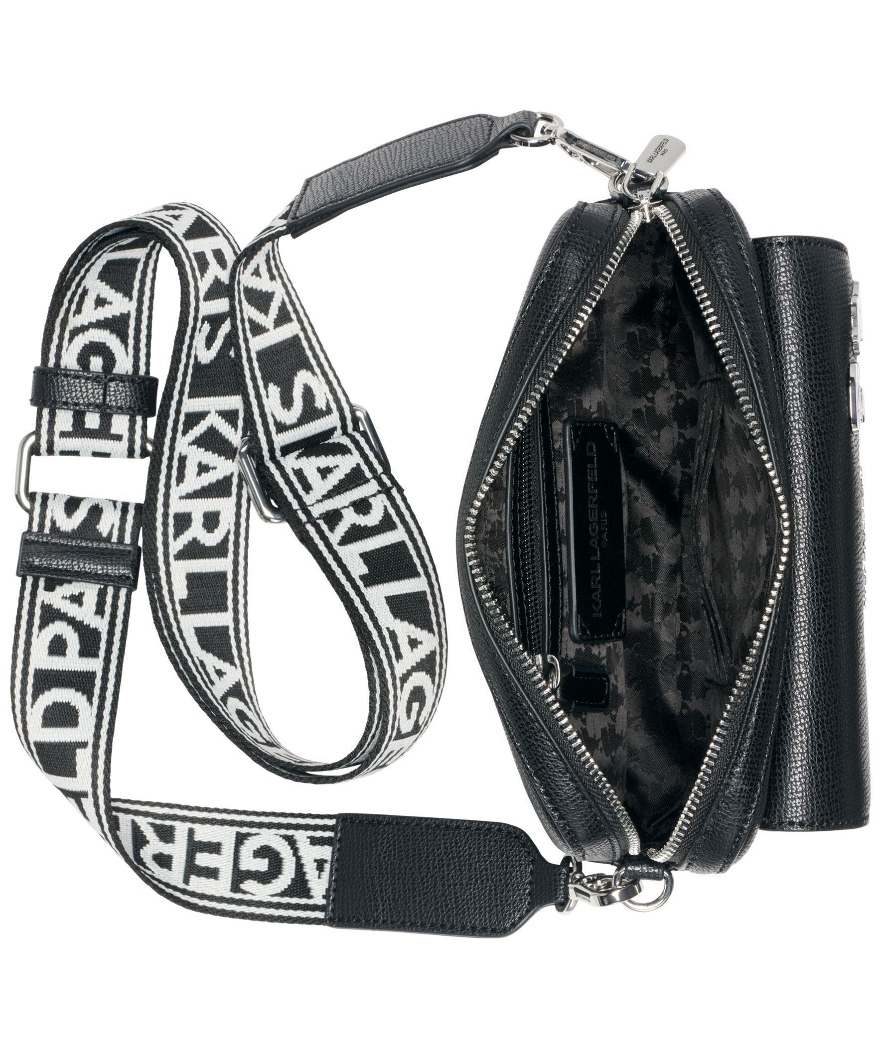 KARL LAGERFELD PARIS Maybelle Crossbody, Alternate, color, White/Black