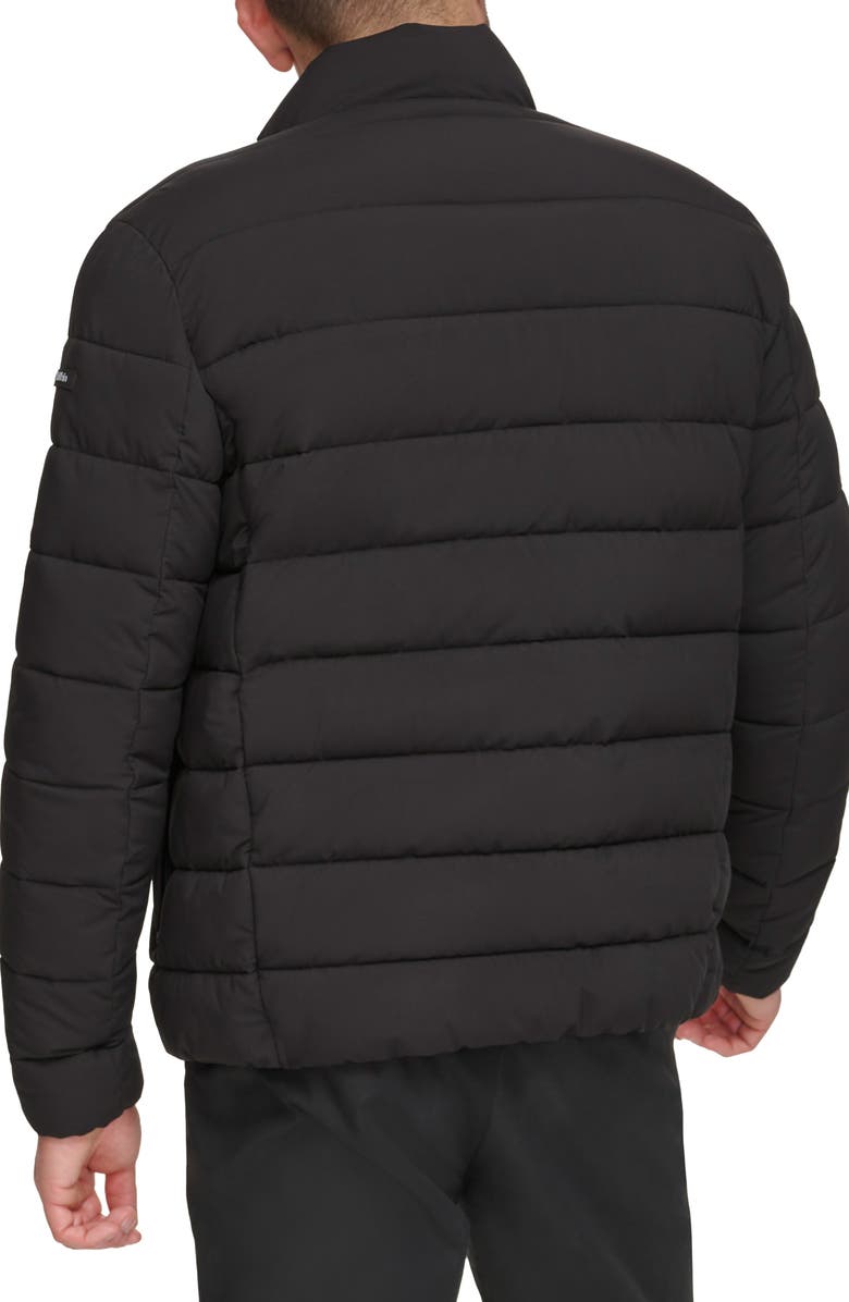 Calvin Klein Stretch Puffer Jacket, Alternate, color, Ebony
