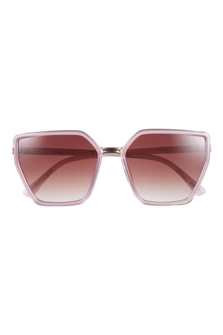 58mm Gradient Cat Eye Sunglasses, Main, color, ROSE
