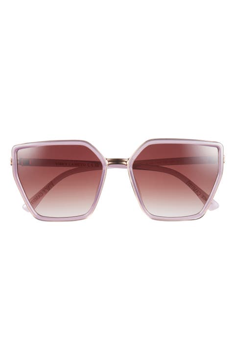 58mm Gradient Cat Eye Sunglasses