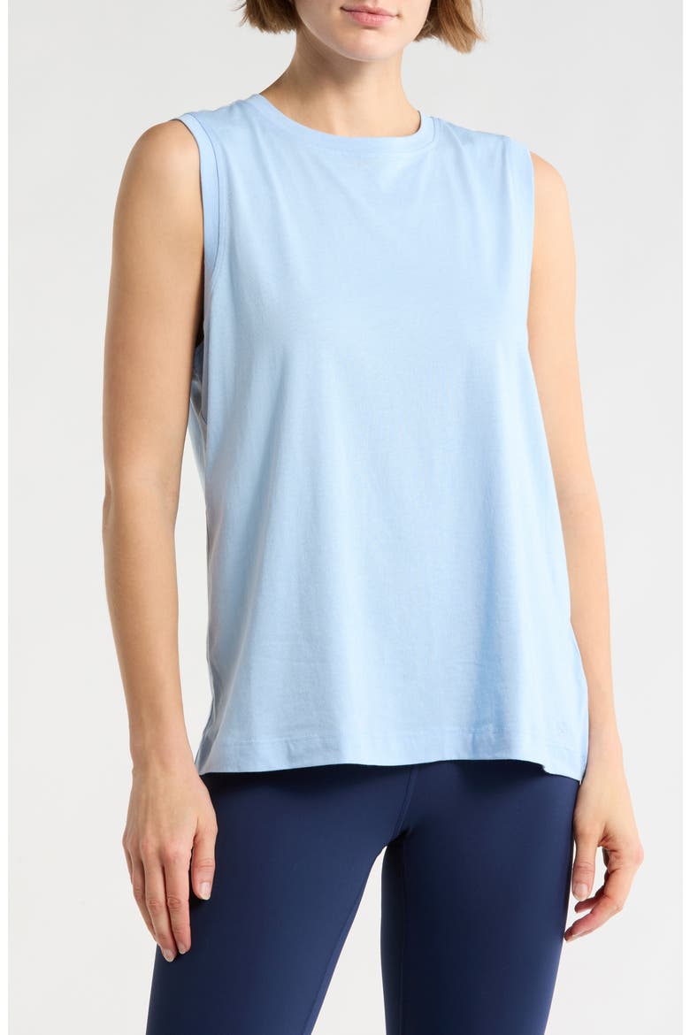 Essential Sleeveless T-Shirt, Main, color, BREEZE BLUE